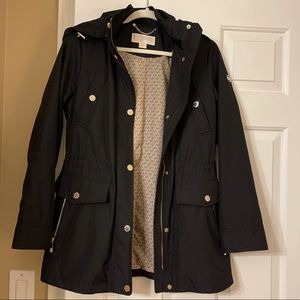 MICHAEL Michael Kors Hooded Anorak Jacket Black Size Small
